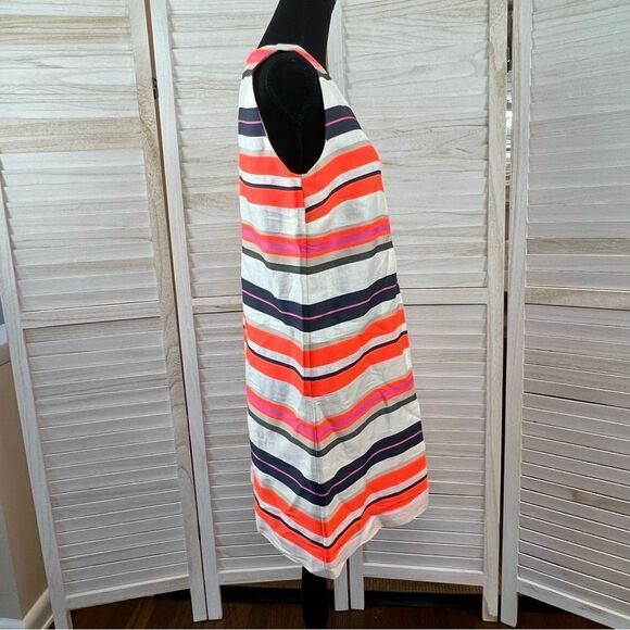 Vilagallo Silk Linen Blend Shift Sheath Dress 40 / 10 - Picture 5 of 11